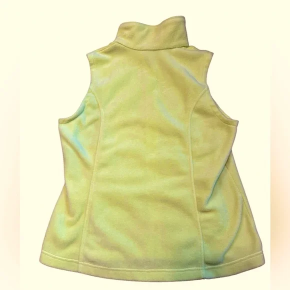 COLUMBIA Fleece Vest Solid Yellow Women’s Size Medium - Picture 3 of 7